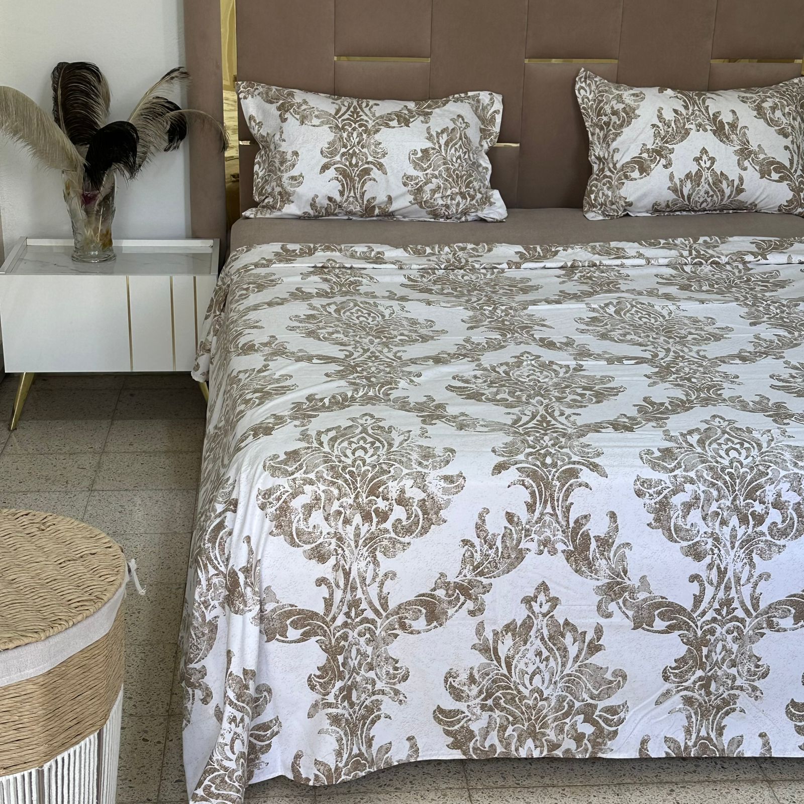 Parure de Lit 4 pièces en coton microfibre de qualité supérieure
