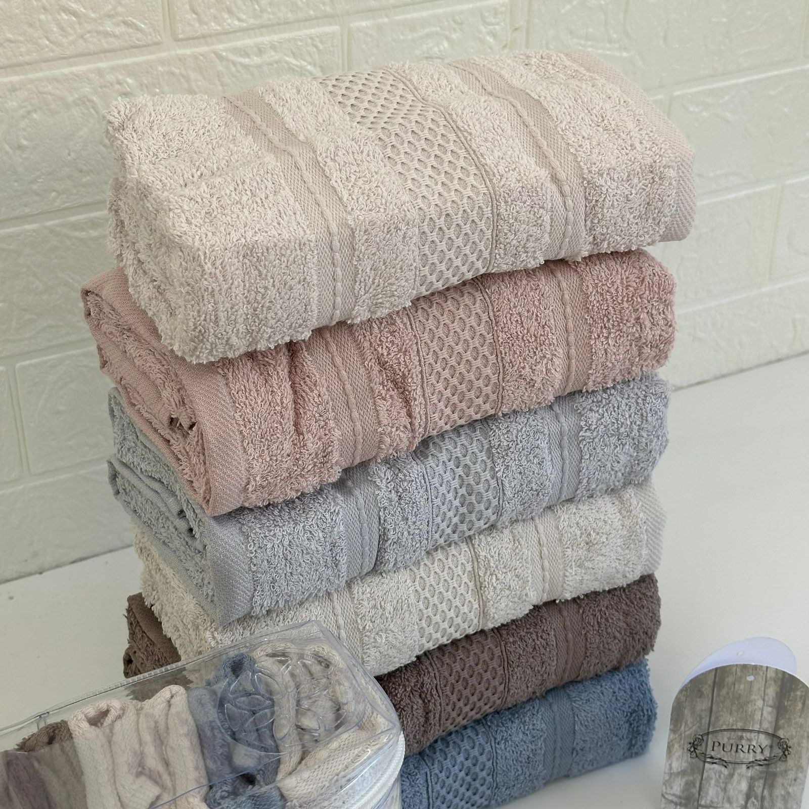 Offre Spéciale 12 Serviettes de Bain Coton 90*50 cm / 50*30 cm