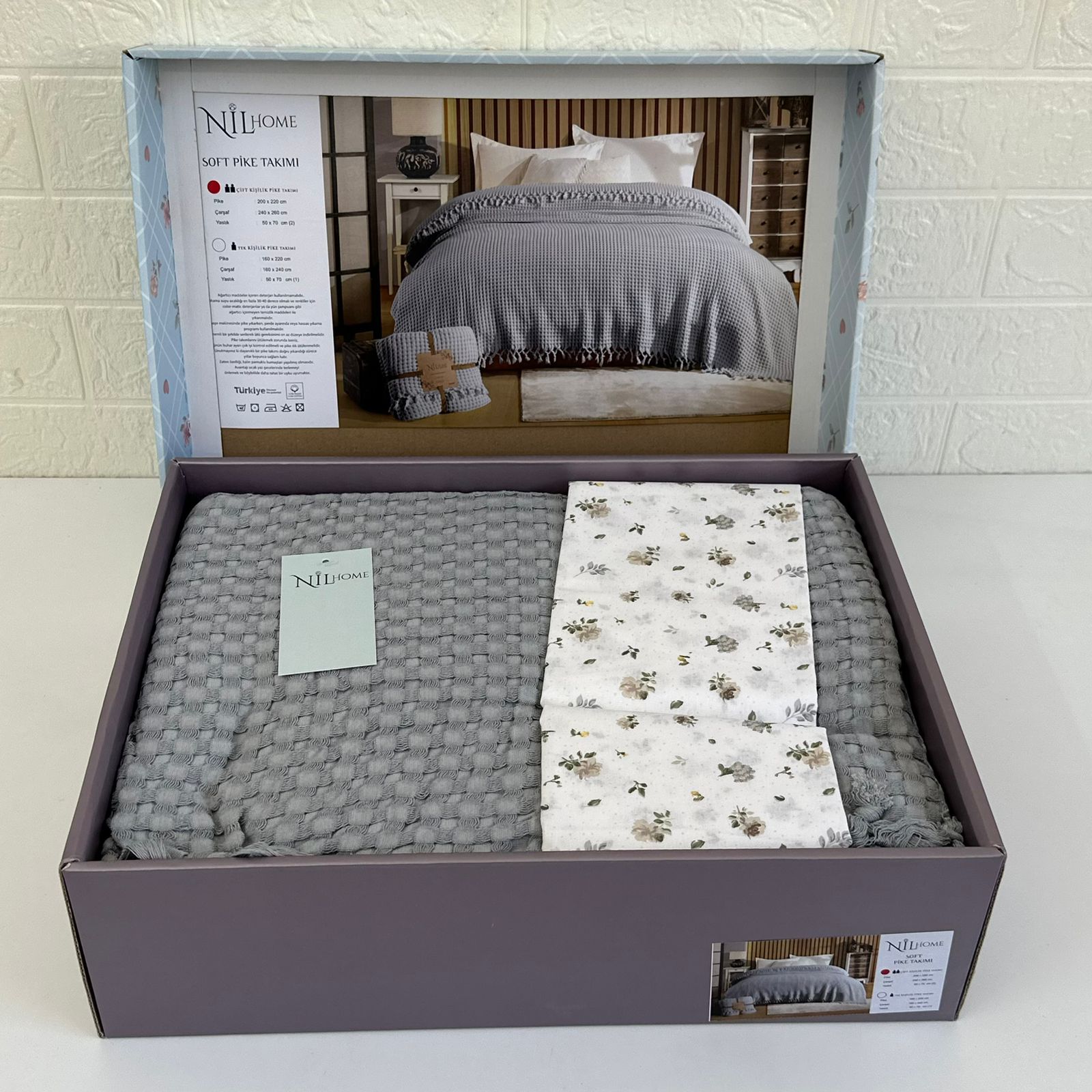 Parure de Lit NILHome Soft Pike - 4 pièces