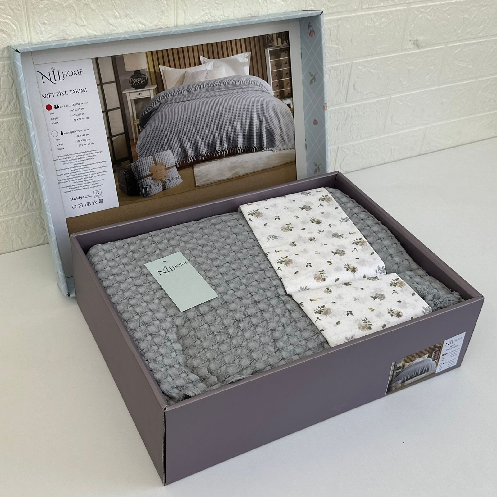 Parure de Lit NILHome Soft Pike - 4 pièces
