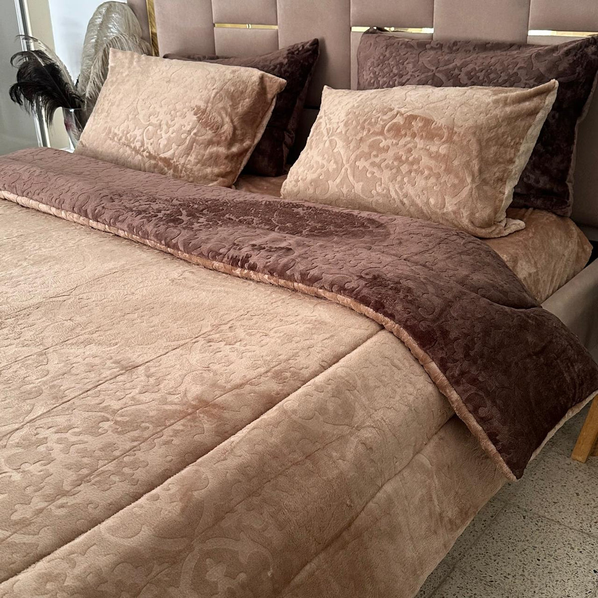 Ensemble Couette Double Face Polaire Ultra Douce 5 pièces