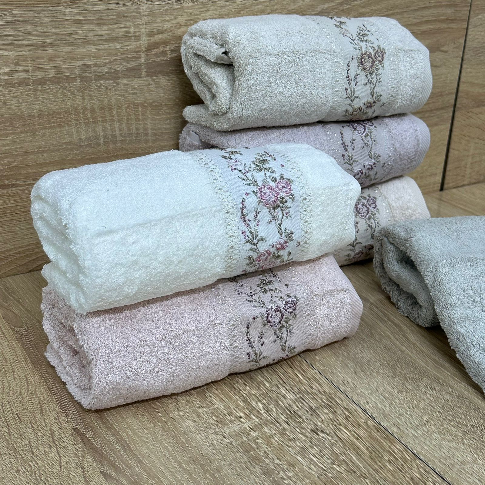 Pack 6 Serviettes de Bain Haut Gamme 50*90 cm de qualité bambou