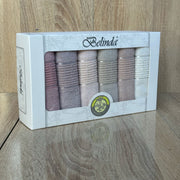 Cofret de 6 serviettes invité 100% Bambou Coton