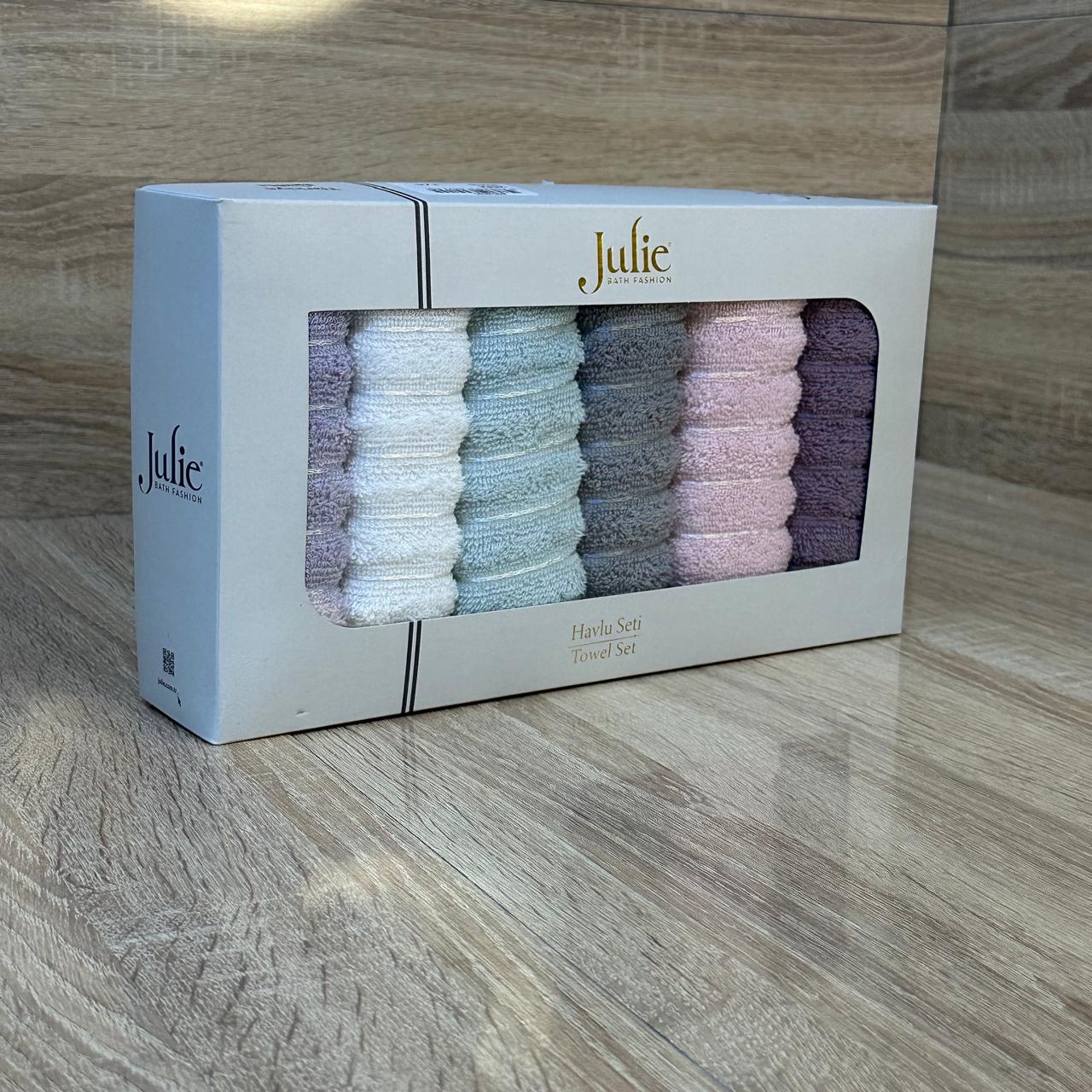 Cofret de 6 serviettes invité 100% Coton