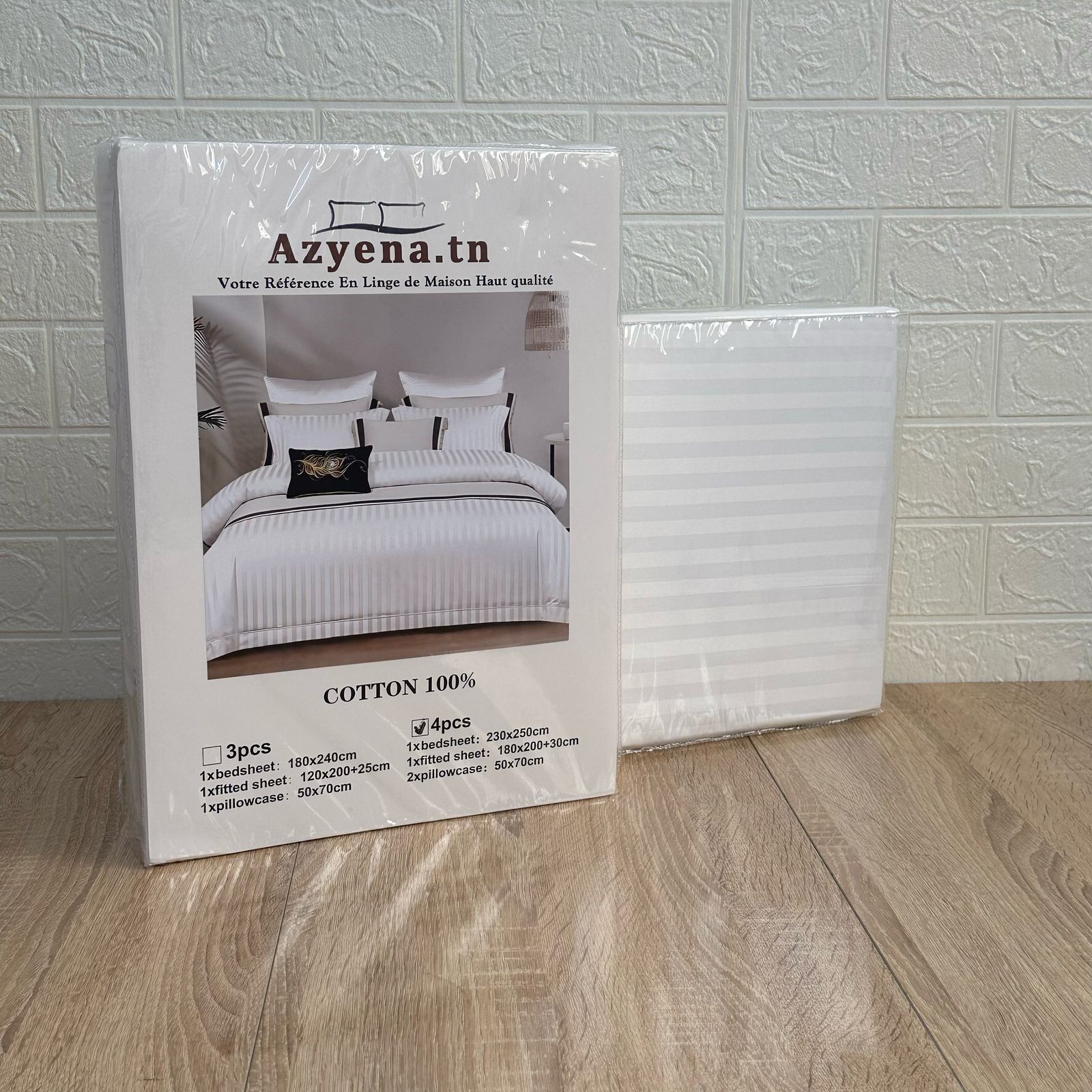 Parure de Lit 4 pièces en coton microfibre de qualité supérieure