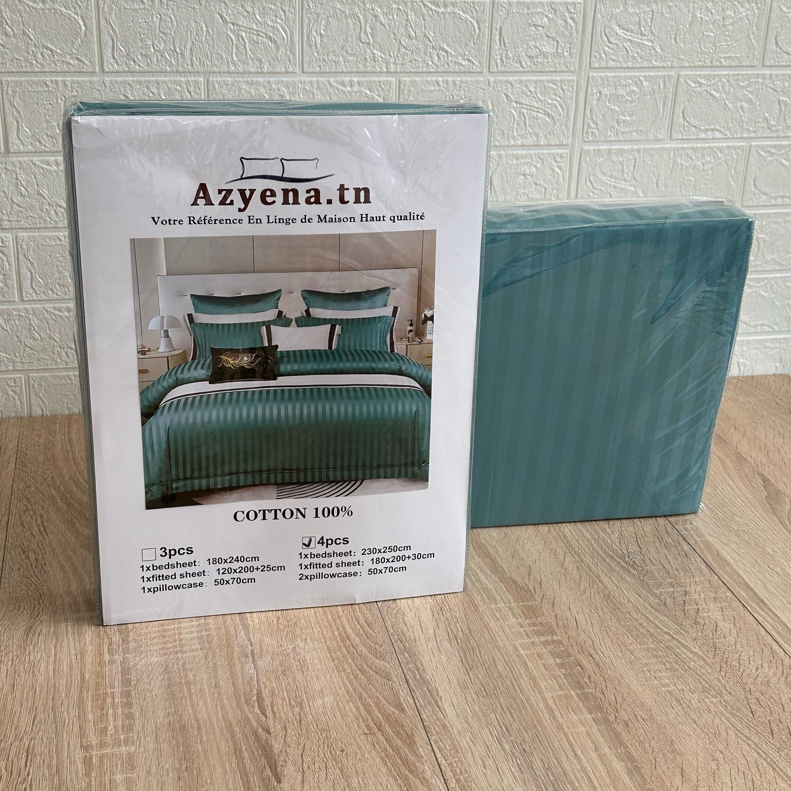Parure de Lit 4 pièces en coton microfibre de qualité supérieure