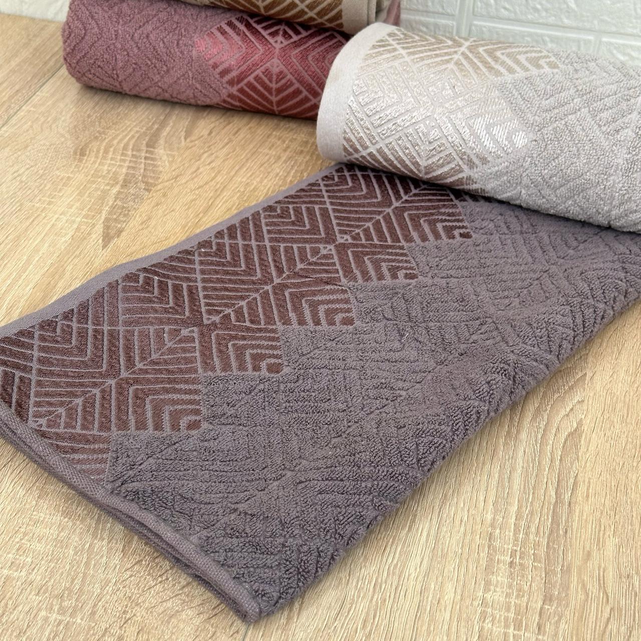 Lot de 6 Serviettes de Bain en Coton| Élégance & Confort (90×50 cm)