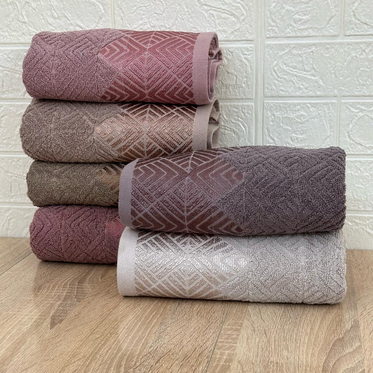 Lot de 6 Serviettes de Bain en Coton| Élégance & Confort (90×50 cm)