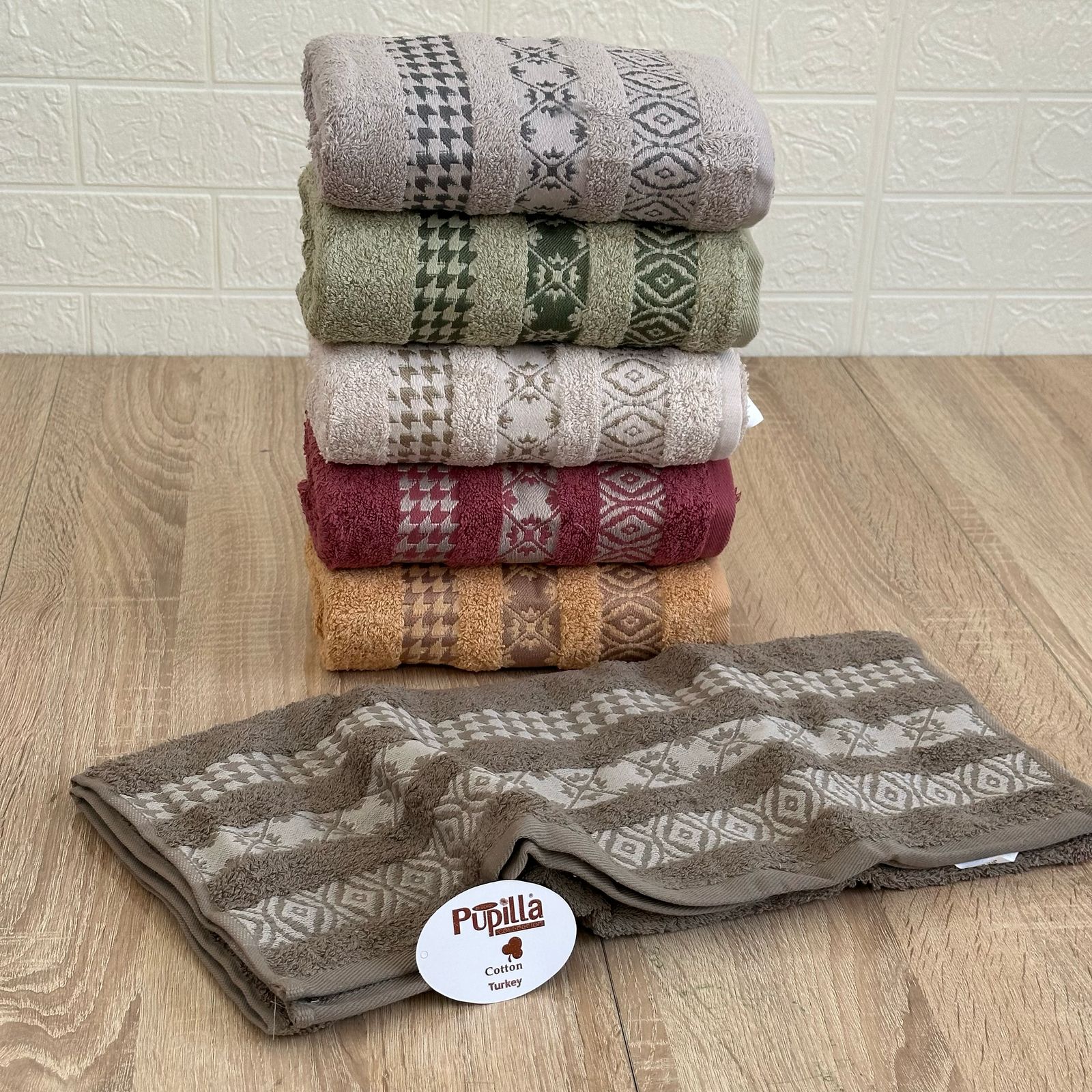 Lot de 6 serviettes de bain 90x50 cm – Pupilla Collection, qualité luxe