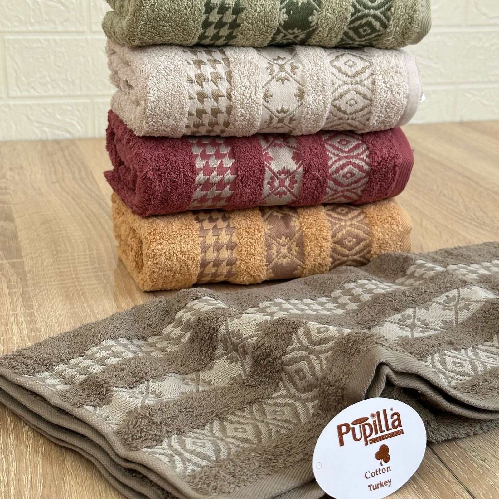 Lot de 6 serviettes de bain 90x50 cm – Pupilla Collection, qualité luxe