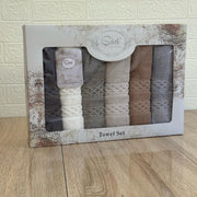 Coffret de 6 Serviettes de Bain & Visage SIKEL – 100% Coton Épais – Qualité Supérieure