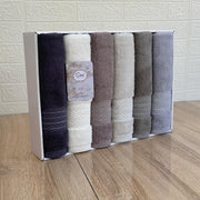 Coffret de 6 Serviettes de Bain & Visage SIKEL – 100% Coton Épais – Qualité Supérieure