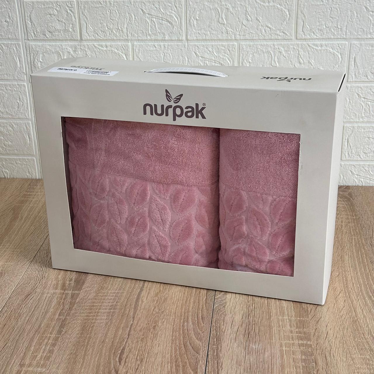 Coffret 2 draps de bain Nurpak – 100% coton