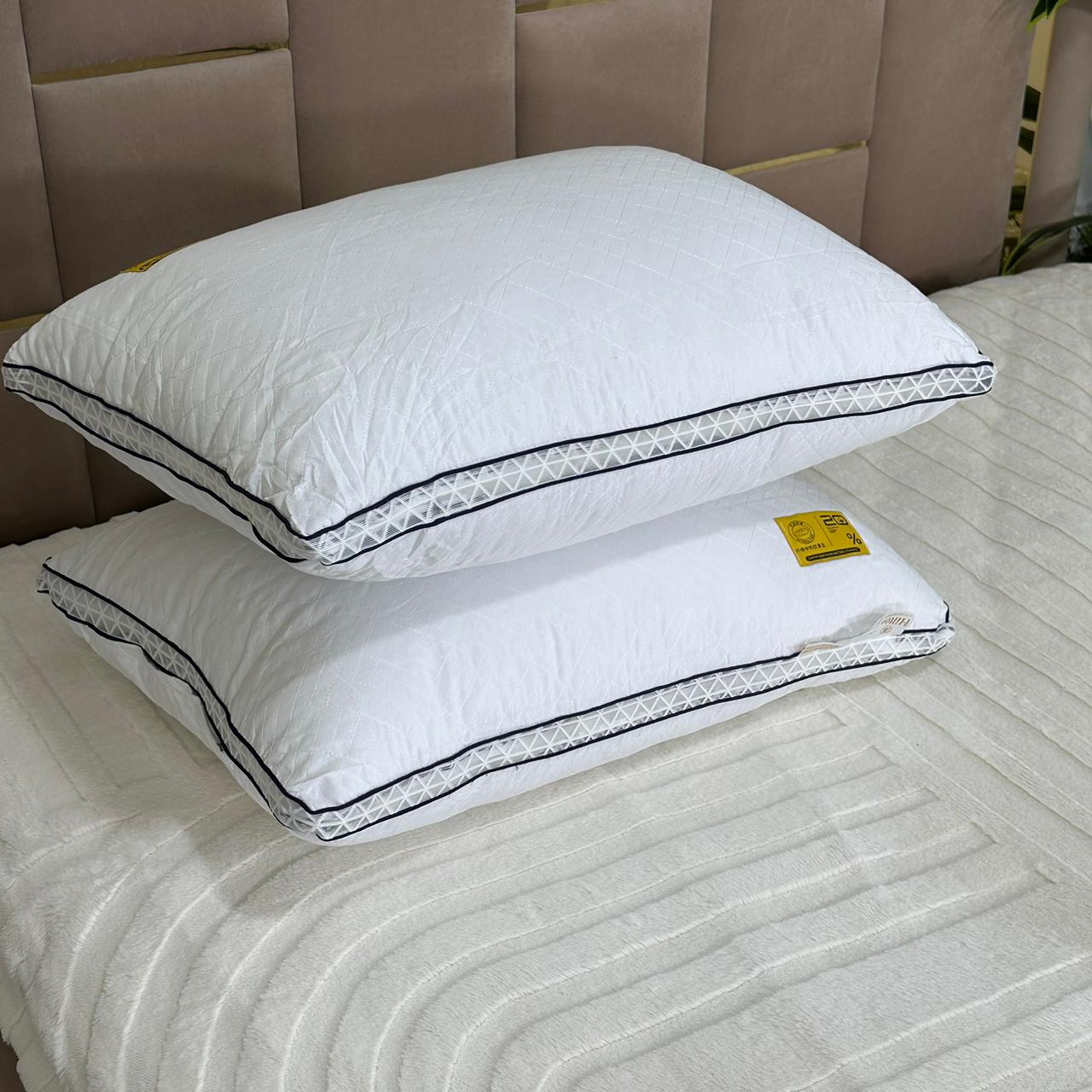 1 Oreillers Orthopédiques en Microfibre Siliconée 50*70 cm