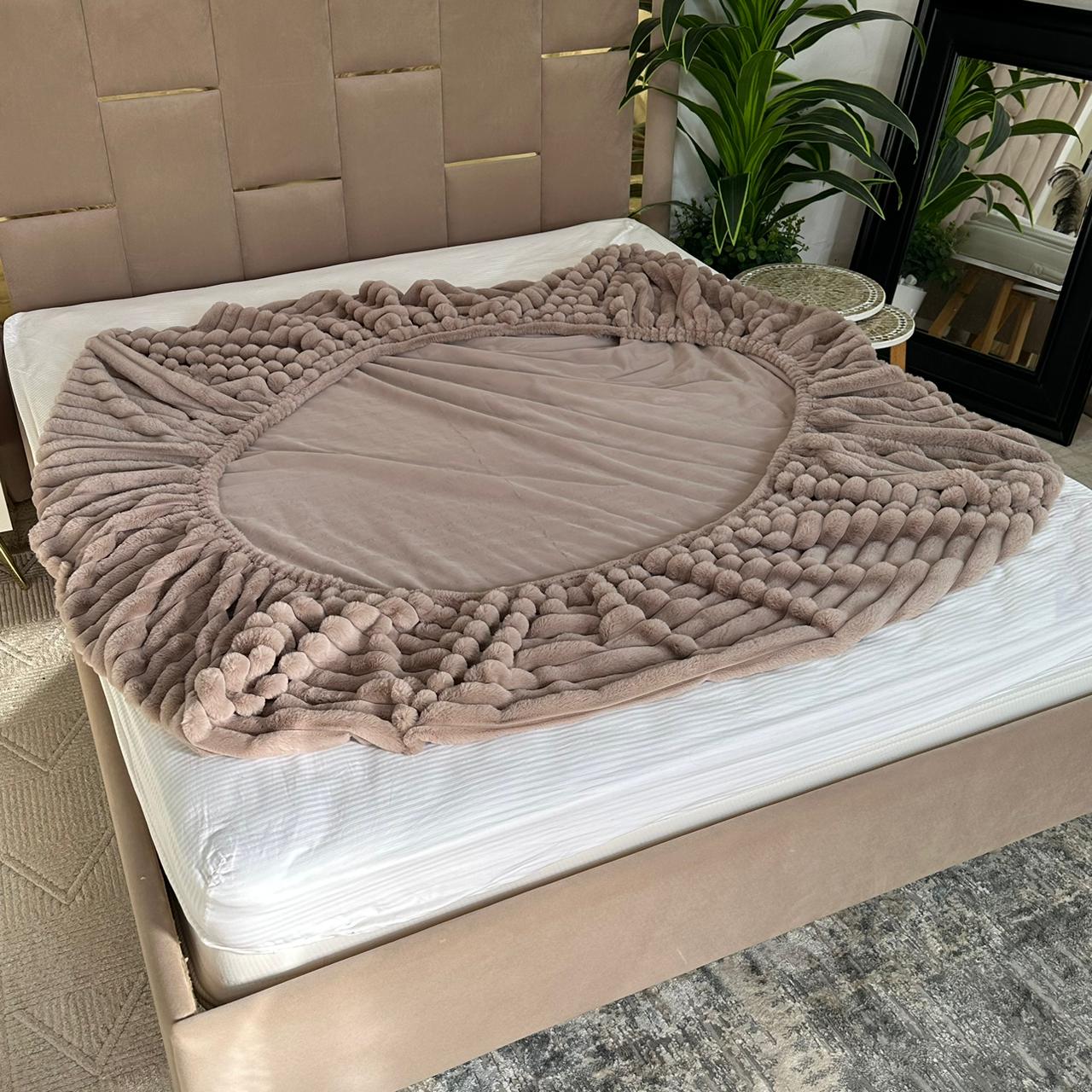 Ensemble Housse de Matelas Premium signé Azyena En Forrure de Lapin
