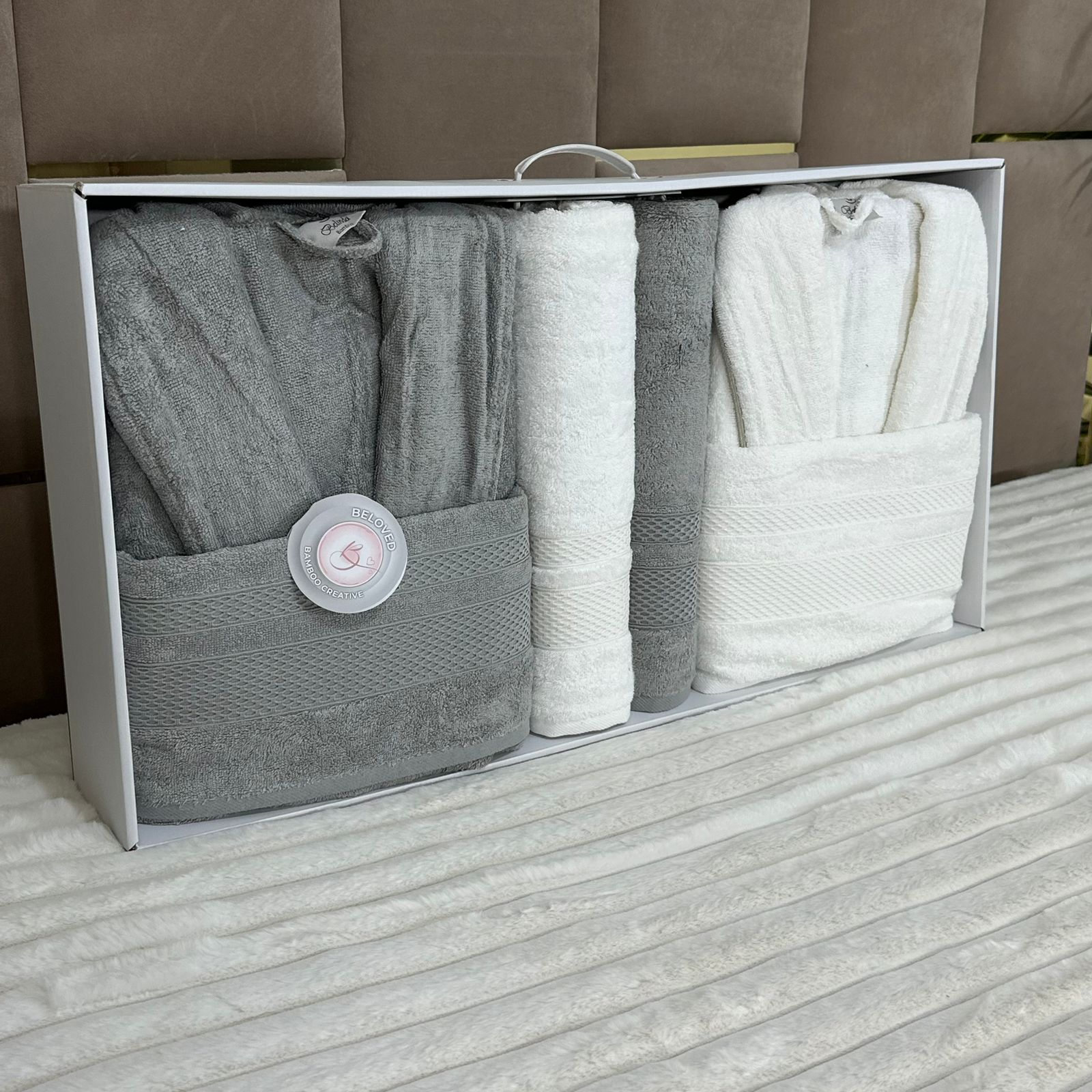 Coffret de Bain Luxe 8 Pièces en Bambou – Douceur