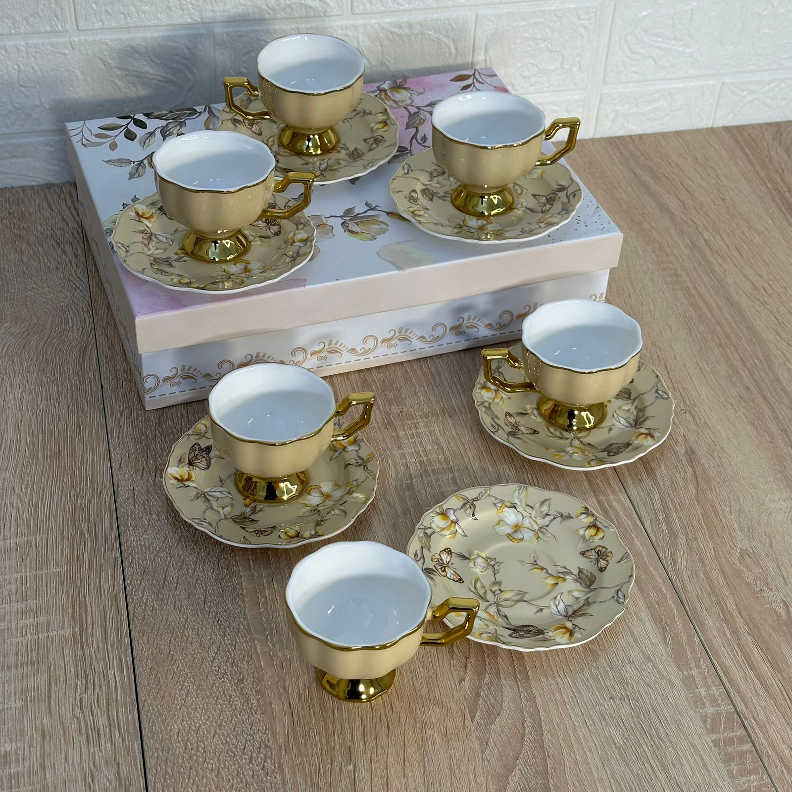 Service à Café en Porcelaine 12 Pièces