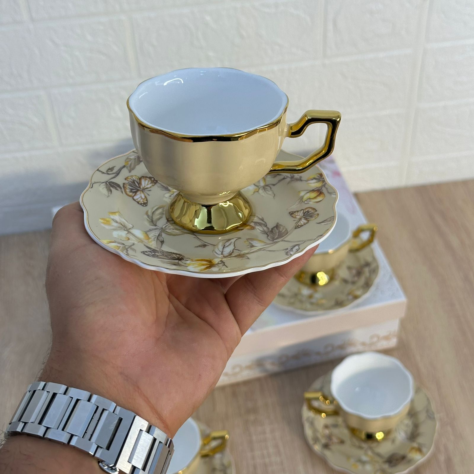 Service à Café en Porcelaine 12 Pièces