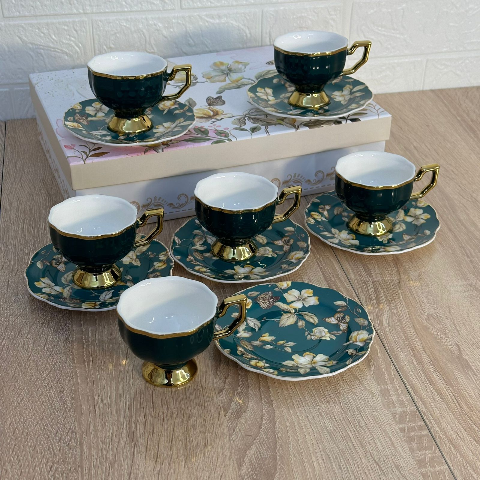 Service à Café en Porcelaine 12 Pièces