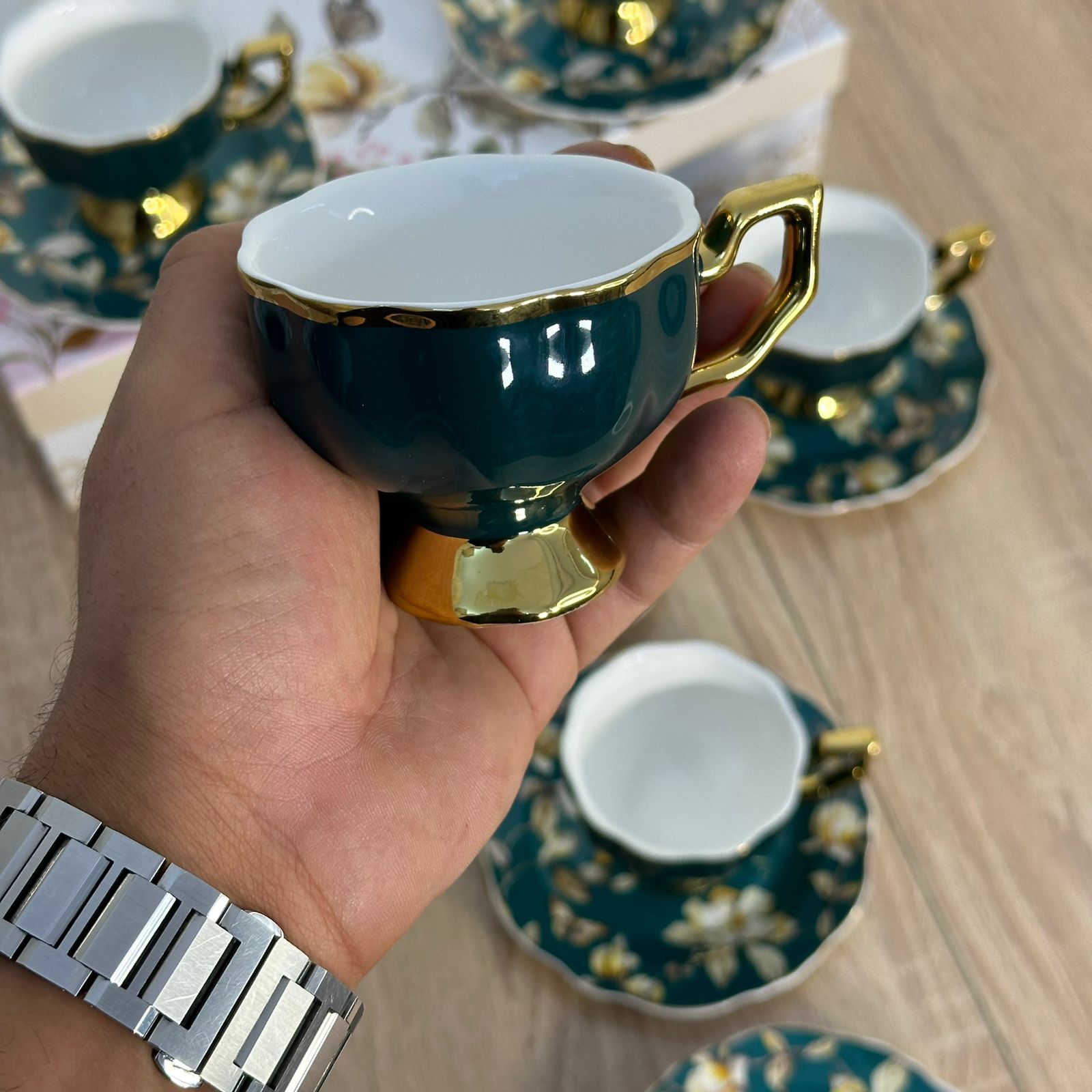 Service à Café en Porcelaine 12 Pièces