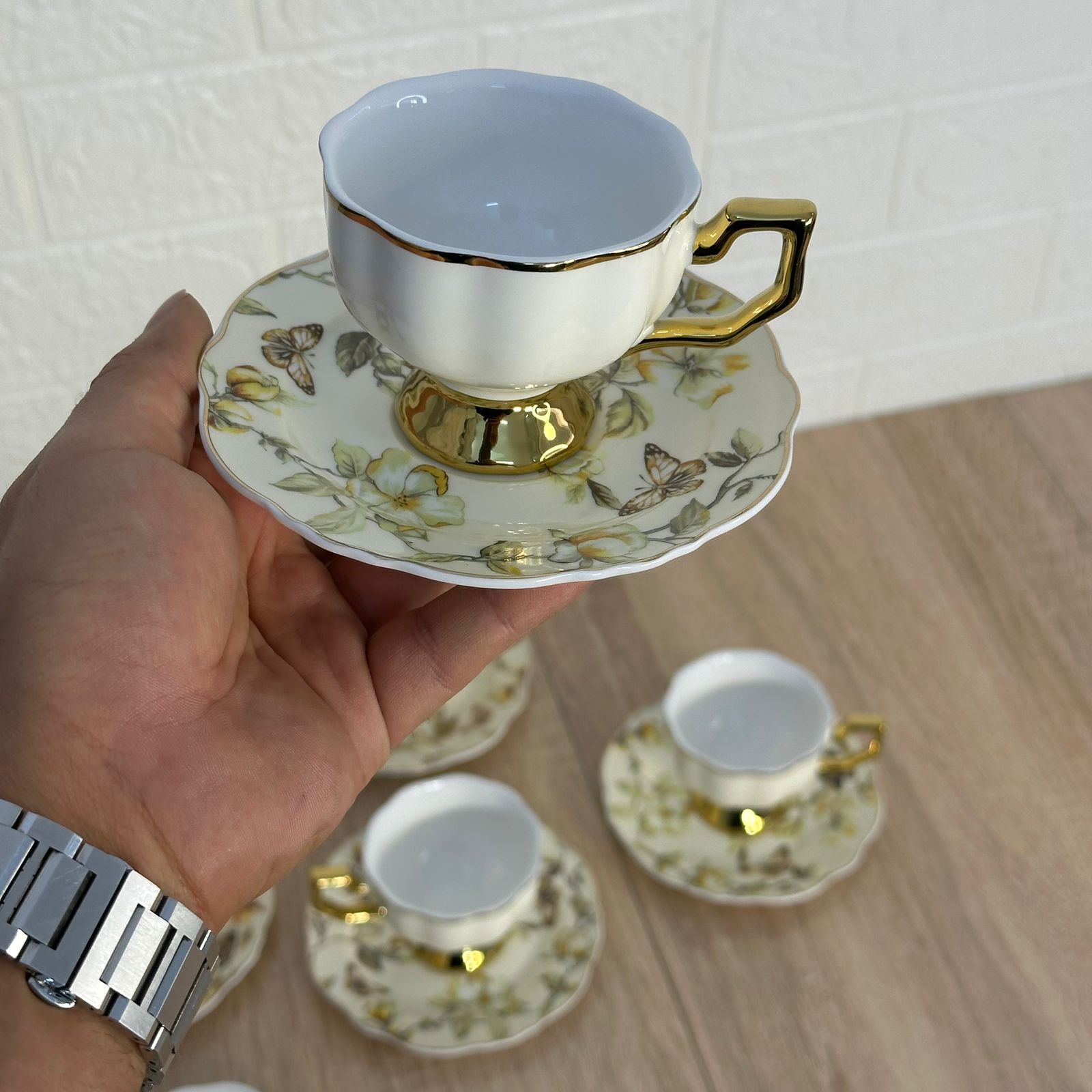 Service à Café en Porcelaine 12 Pièces