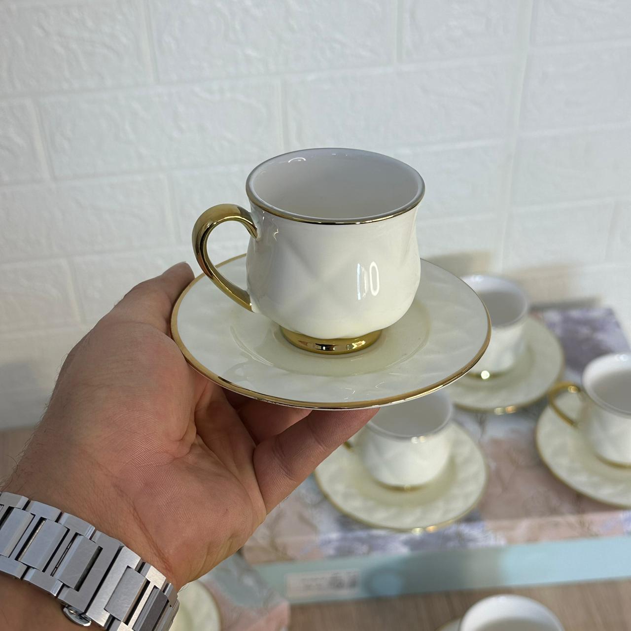 Service à Café au Lait ou Cafe Noir en Porcelaine 24 Pièces