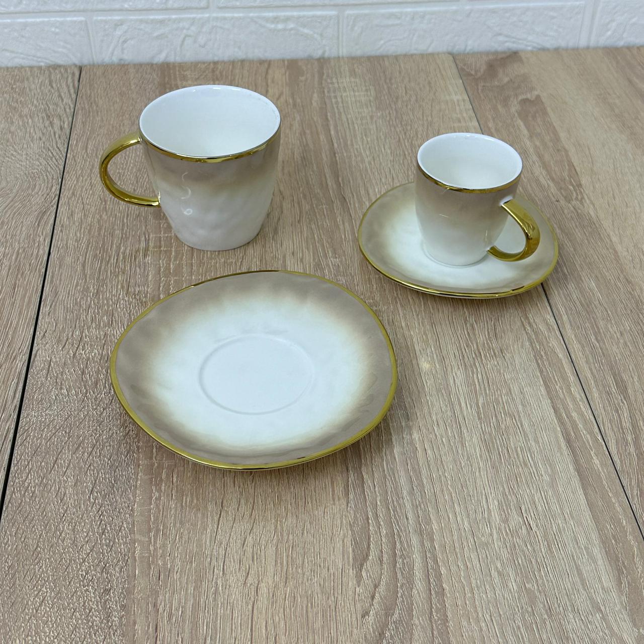 Service à Café au Lait ou Cafe Noir en Porcelaine 24 Pièces