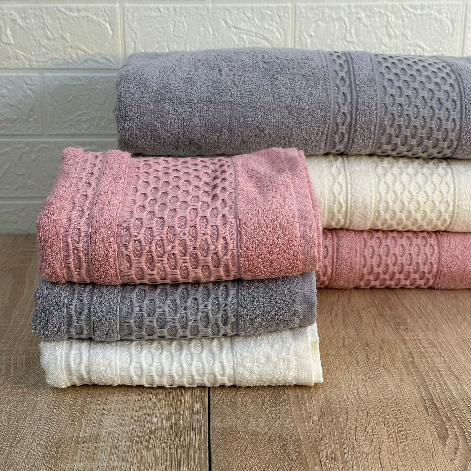 Ensemble Draps de Bain Épais , Coton  (6 Pièces)