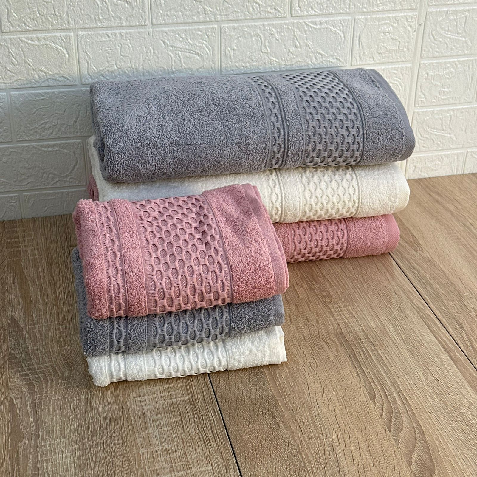 Ensemble Draps de Bain Épais , Coton  (6 Pièces)