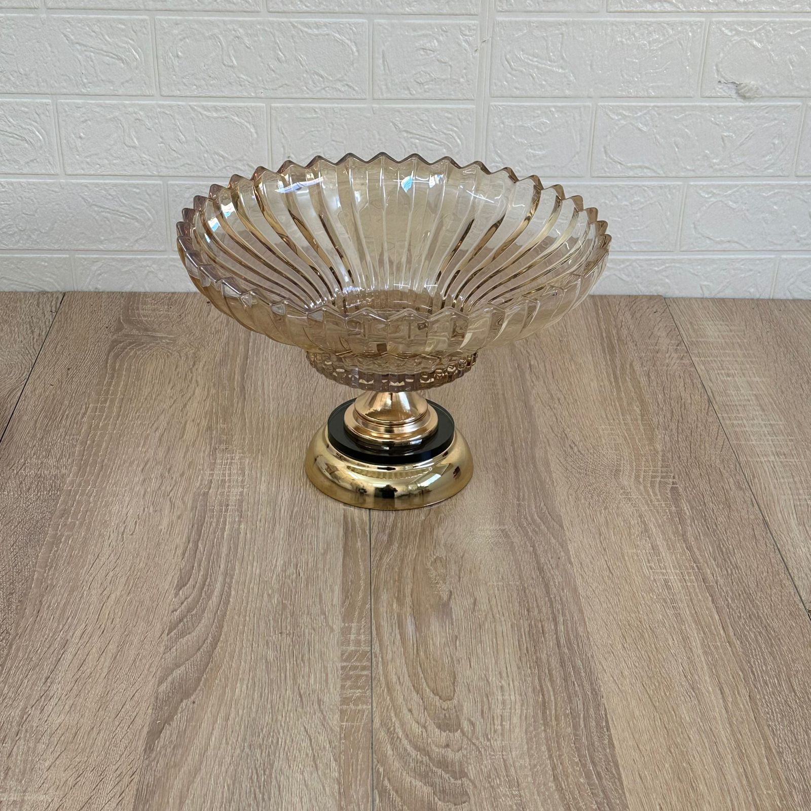 Bol À Fruits en Verre Cristal, Plateau À Fruits Créatif De Style Européen 31* 20 Cm