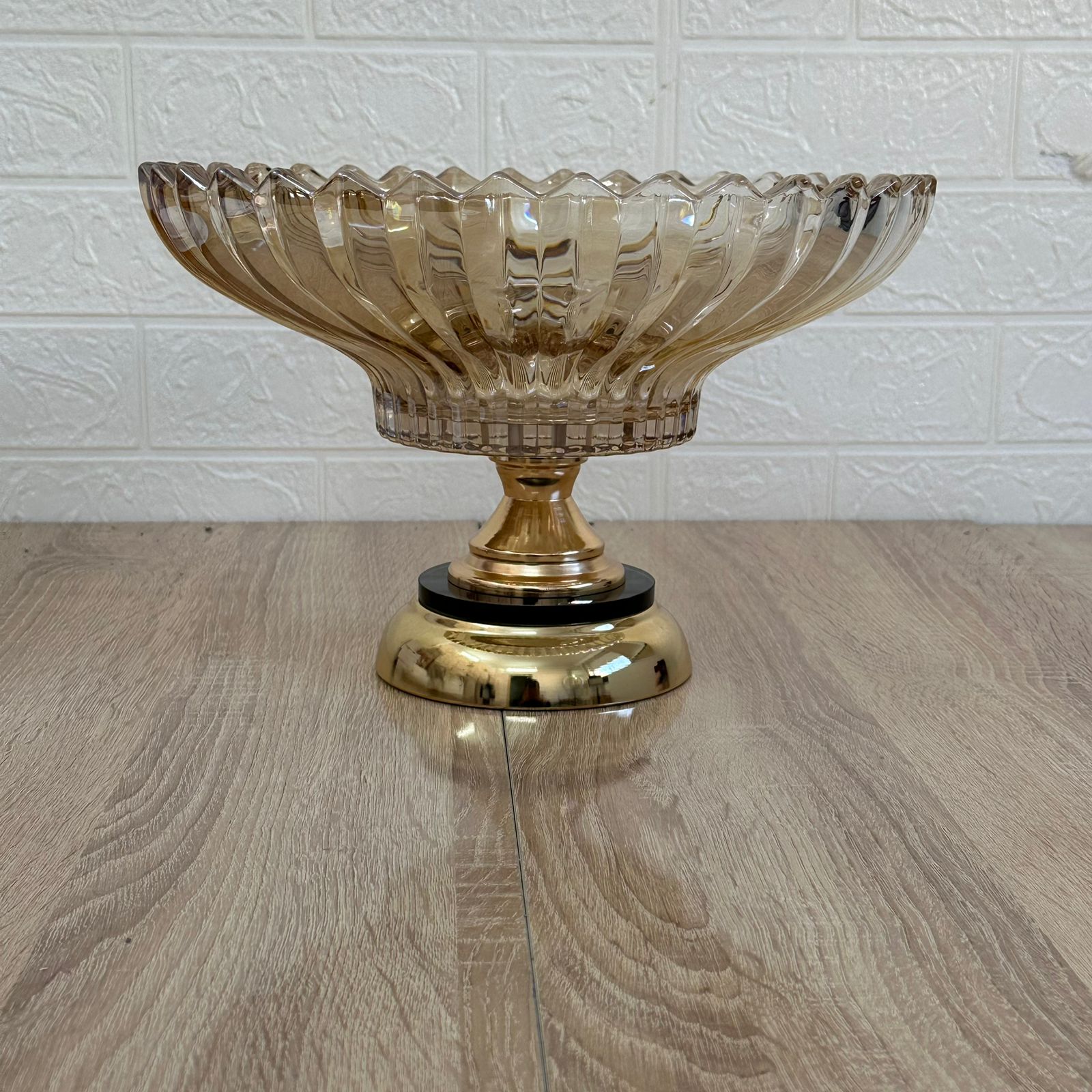 Bol À Fruits en Verre Cristal, Plateau À Fruits Créatif De Style Européen 31* 20 Cm