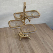 Etagère en acier inoxydable doré