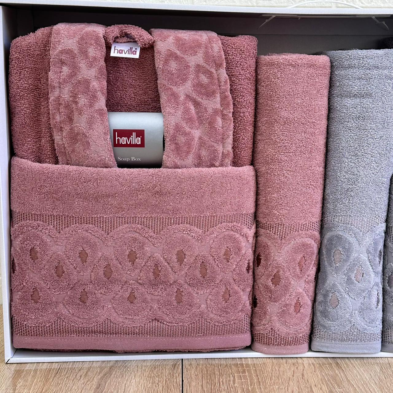 Ensemble Sortie de Bain 6 pièces 100% Coton