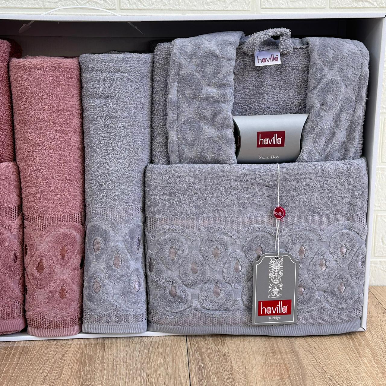 Ensemble Sortie de Bain 6 pièces 100% Coton