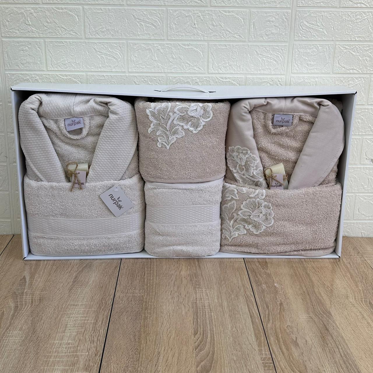 Ensemble Sortie de Bain 6 pièces 100% Coton