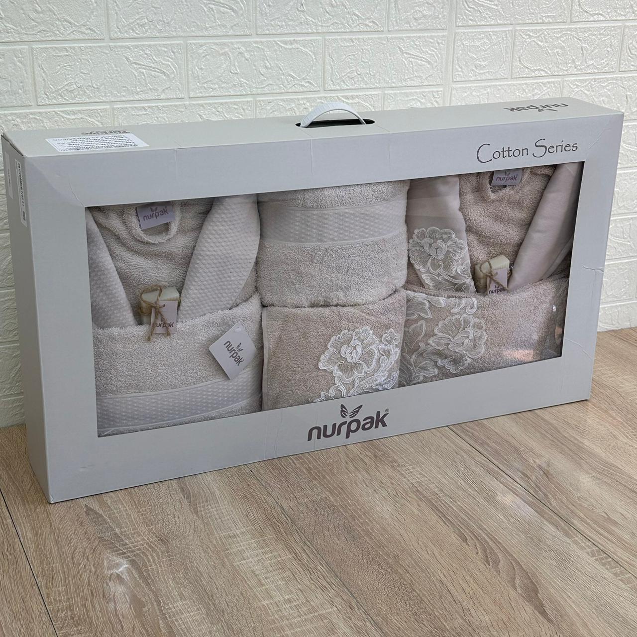 Ensemble Sortie de Bain 6 pièces 100% Coton