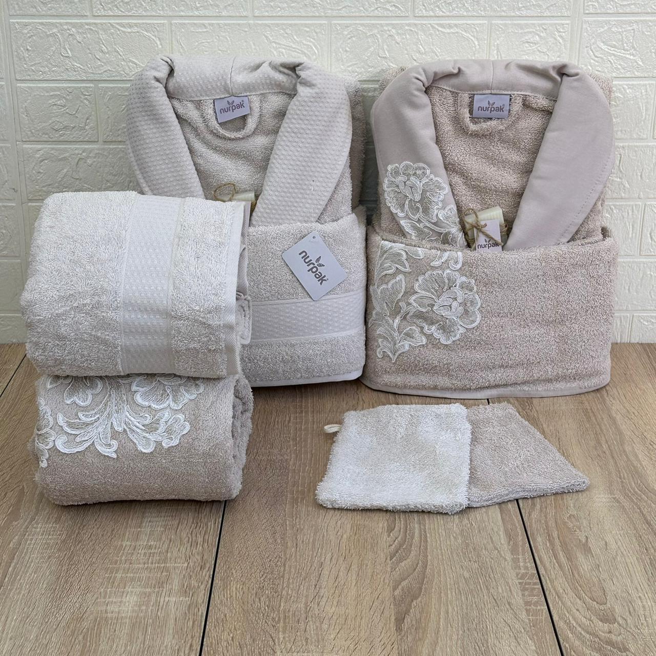 Ensemble Sortie de Bain 6 pièces 100% Coton