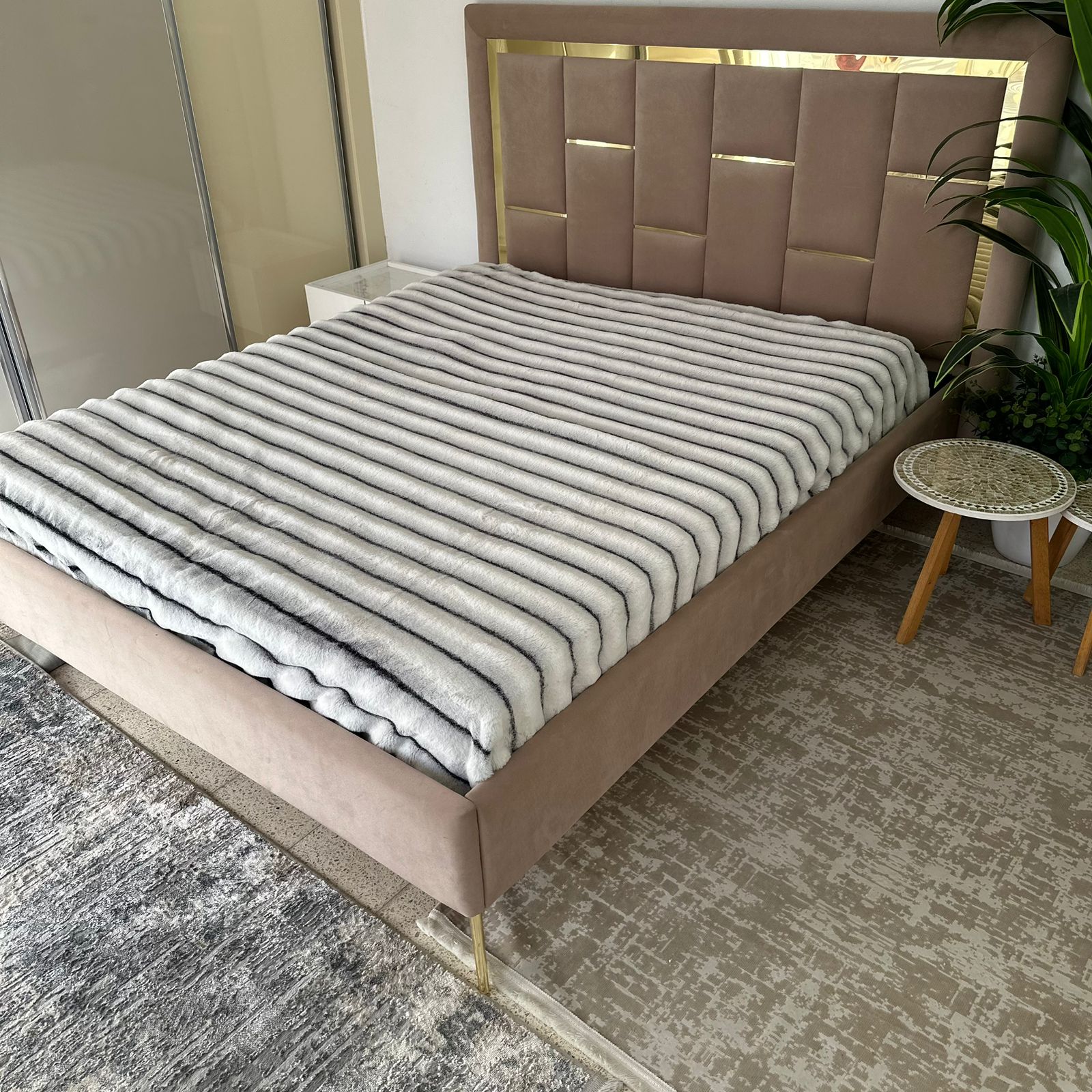 Ensemble Housse de Matelas Premium signé Azyena En Forrure de Lapin