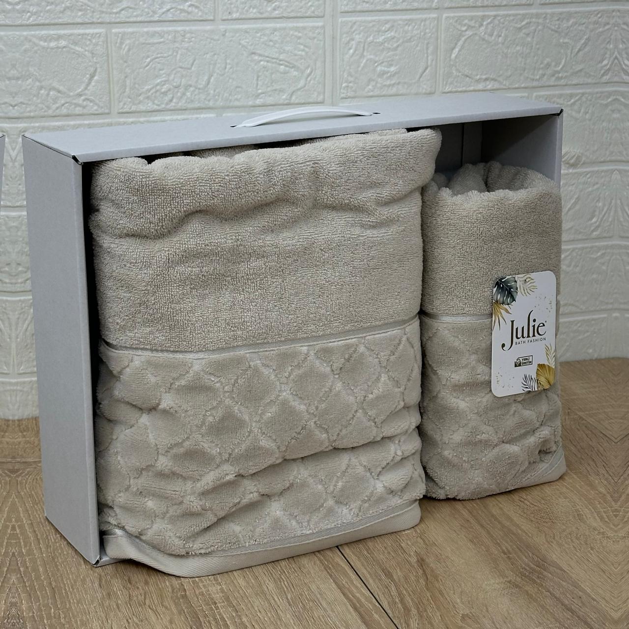 Cofret Drap de Bain Coton 150*90 cm et 90*50 cm