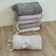 Pack de 6 serviettes de Visage Coton haut Couture 90*50 cm