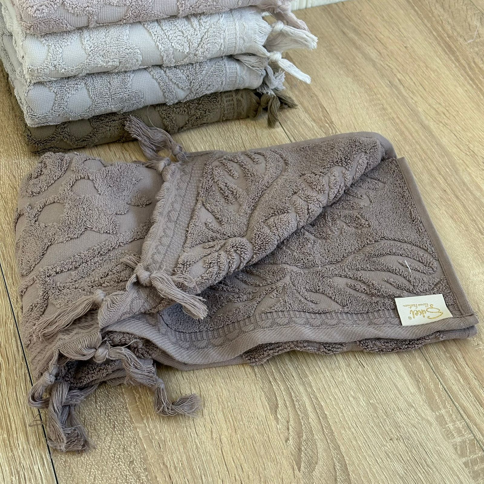 Pack de 6 serviettes de Visage Coton haut Couture 90*50 cm