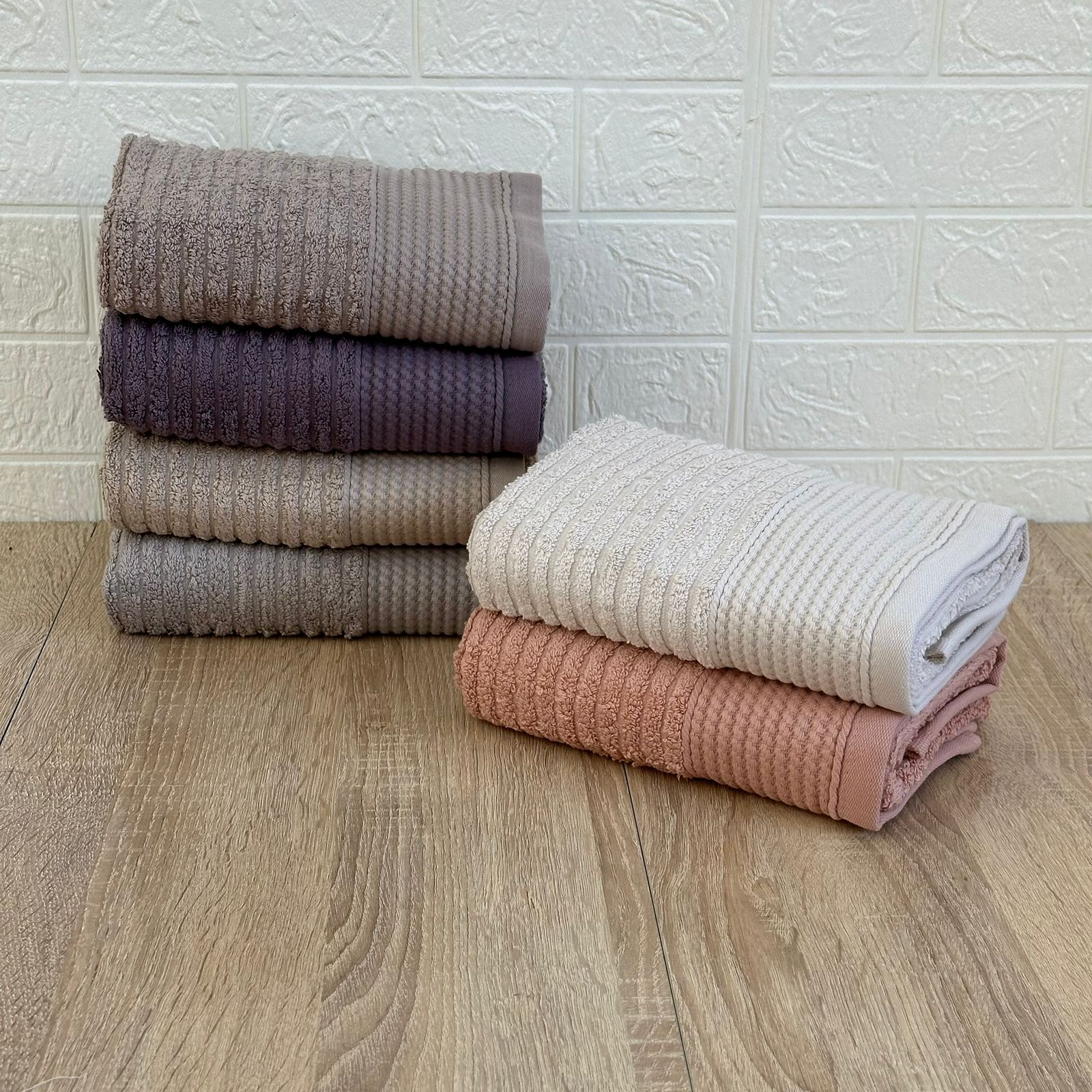Pack de 6 serviettes de Visage Coton haut Couture 90*50 cm