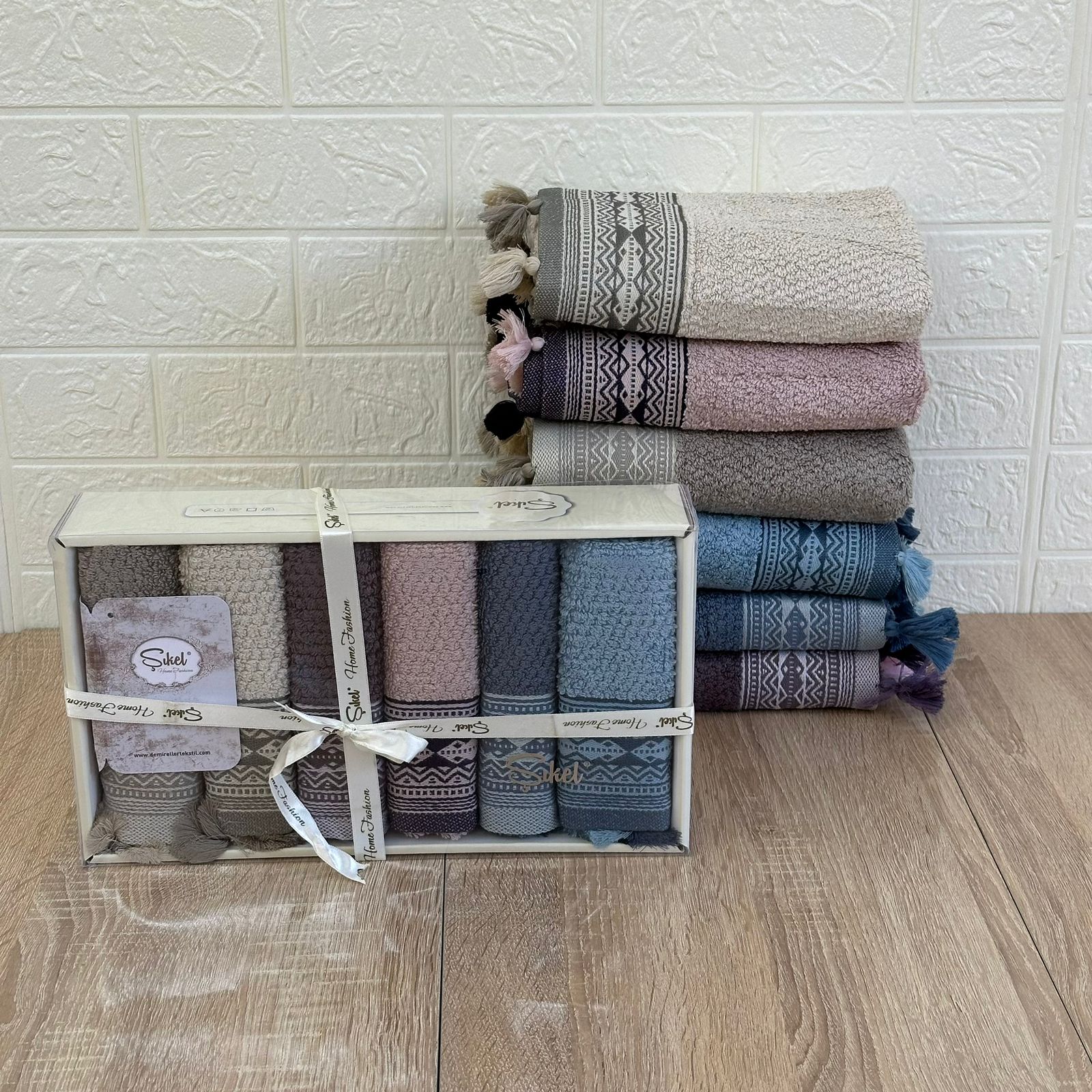 Offre Spéciale Pack de 12 serviettes de Visage Coton haut Couture 90*50 cm et 50*30 cm