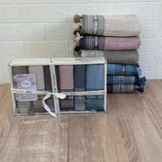 Offre Spéciale Pack de 12 serviettes de Visage Coton haut Couture 90*50 cm et 50*30 cm