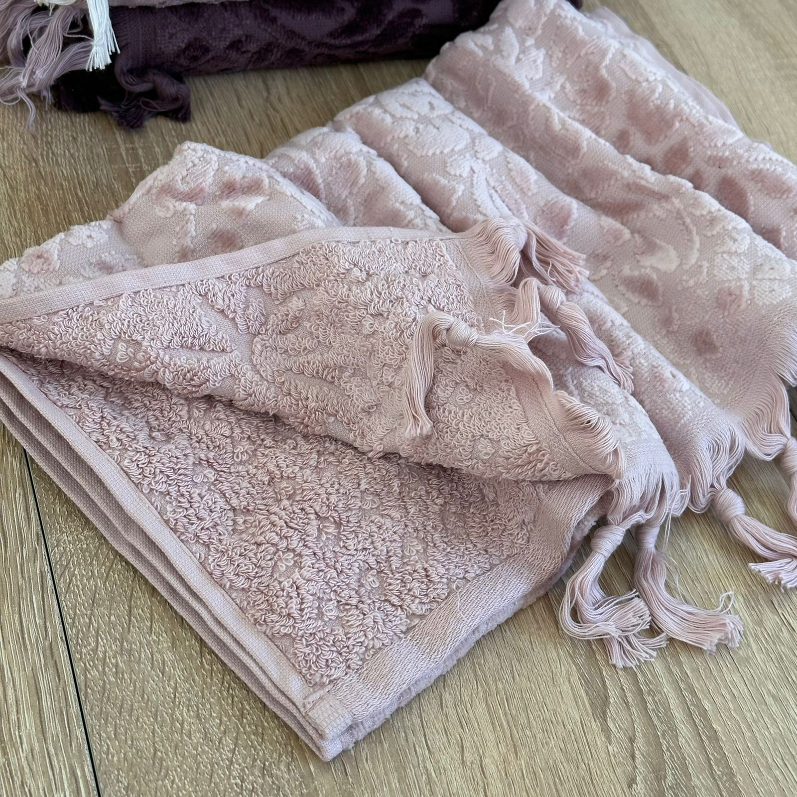 Pack de 6 serviettes de Visage Coton haut Couture 90*50 cm