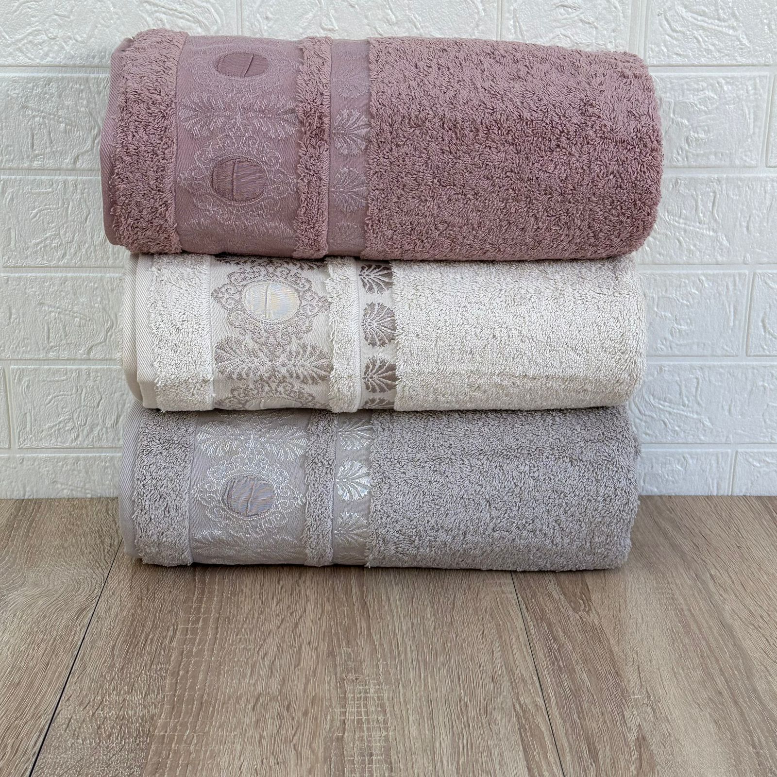 Pack De 3 Draps De Bain 150*90 cm 100% Coton Epais Ultra Douce - Pupilla Collection