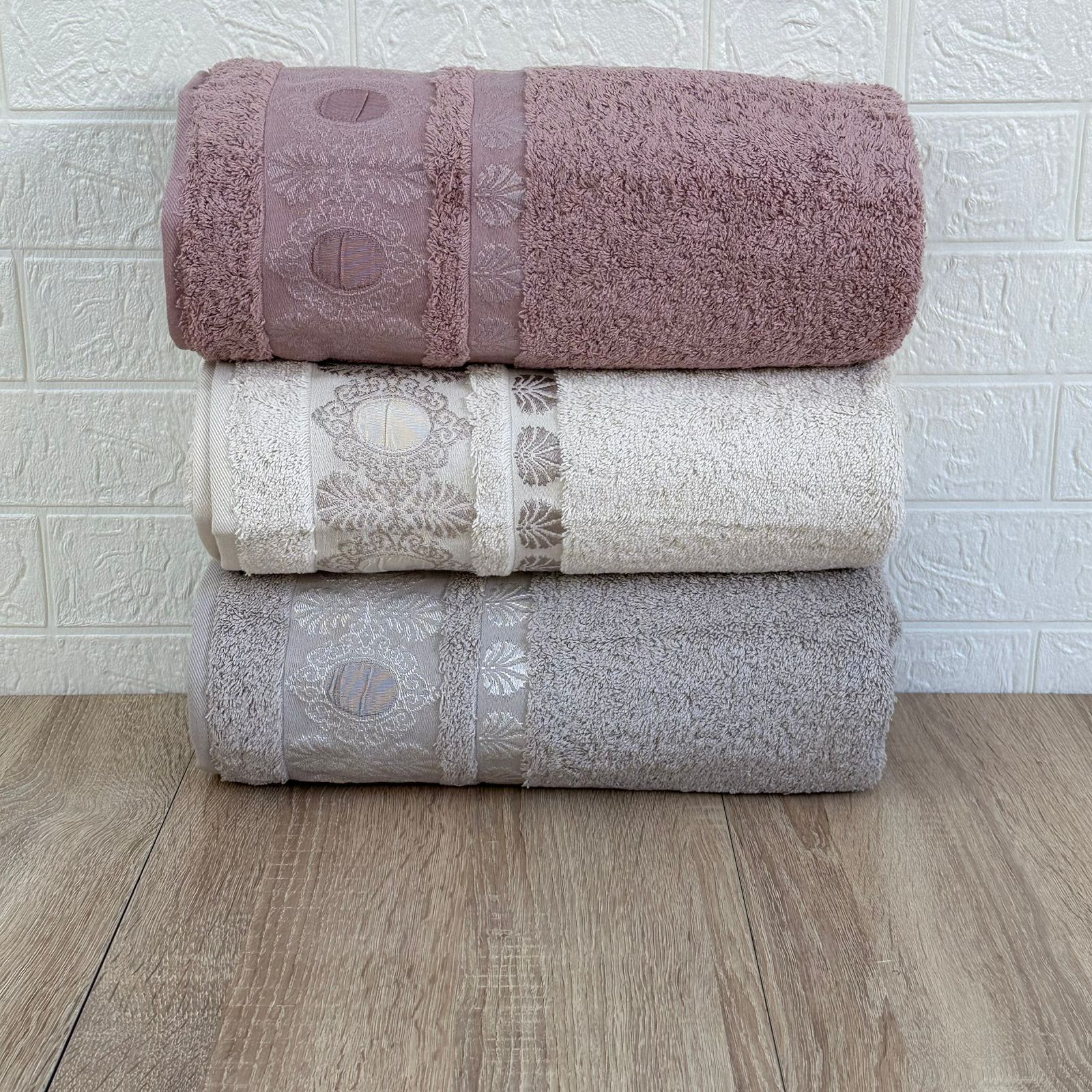 Pack De 3 Draps De Bain 150*90 cm 100% Coton Epais Ultra Douce - Pupilla Collection