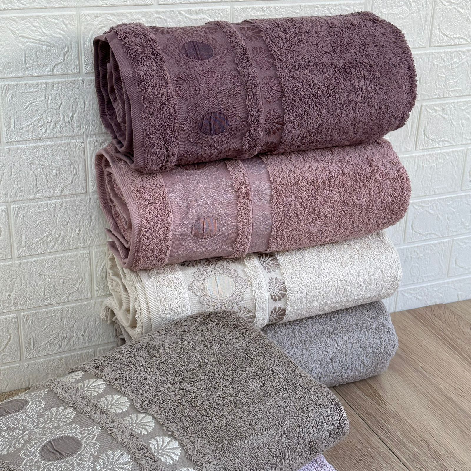 Pack De 6 Draps De Bain 150*90 cm 100% Coton Epais Ultra Douce - Pupilla Collection