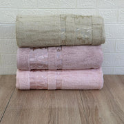 Pack De 3 Draps De Bain 150*90 cm 100% Bambou Epais Ultra Douce - Pupilla Collection