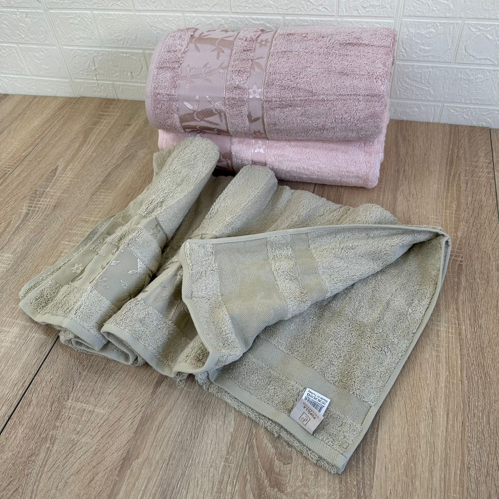 Pack De 3 Draps De Bain 150*90 cm 100% Bambou Epais Ultra Douce - Pupilla Collection